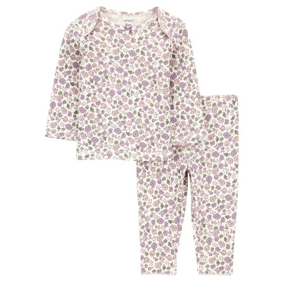 NWT Carter's Baby 4-piece Layette Set in Purple (Ditsy) Size 18M / 12M‎ - Picture 3 of 11